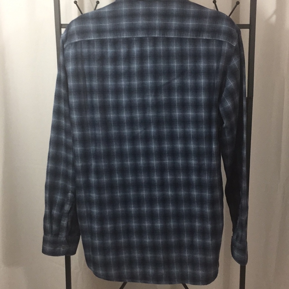 Calvin Klein Blue Plaid Large Mens Button Down - Picture 3 of 6